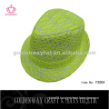 beautiful neon color lace fedora hats for lady summer sun hats